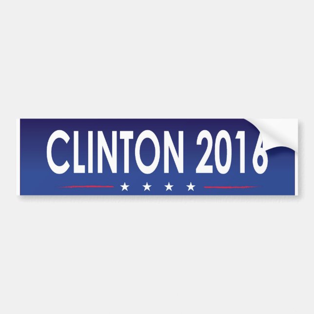 Adesivo Para Carro Clinton 2016 (Frente)