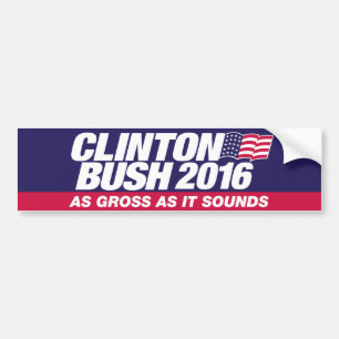 Adesivo Para Carro Clinton Bush 2016