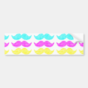 Adesivo Para Carro CMY Mustaches (estilo letterpress)