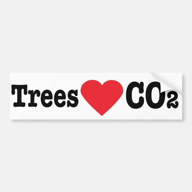 Adesivo Para Carro CO2 do amor das árvores (Frente)