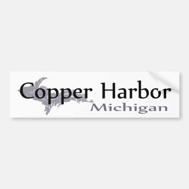Adesivo Para Carro Cobre Harbor Michigan Bumper Sticker (Frente)