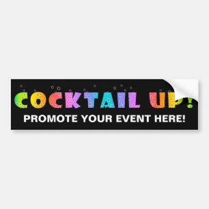 ADESIVO PARA CARRO COCKTAIL ACIMA! AUTOCOLANTE NO VIDRO TRASEIRO