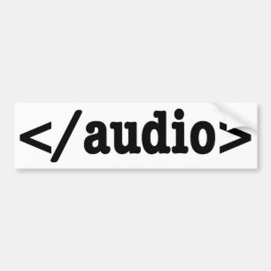 Adesivo Para Carro Código HTML5 de Fim de Áudio