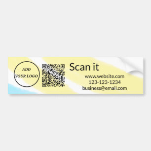 Adesivo Para Carro Código qr minimalista simples adicionar logotipo n