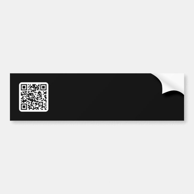 Adesivo Para Carro Código QR moderno editável | Branco preto ou qualq (Frente)