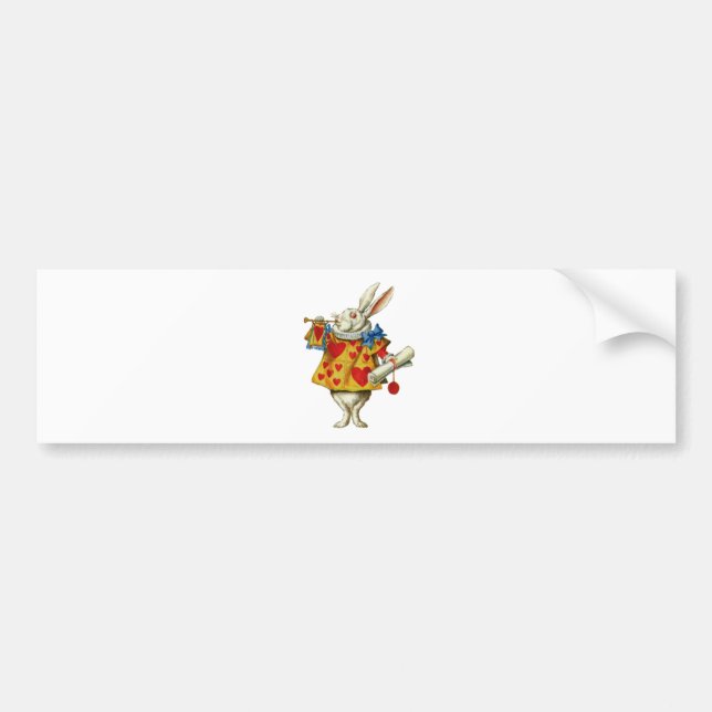 ADESIVO PARA CARRO COELHO BRANCO DO ALICE (Frente)