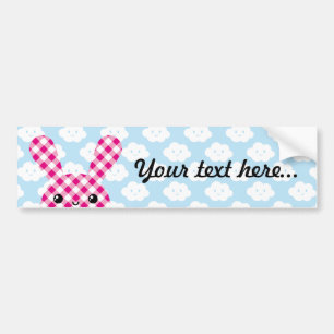 Adesivo Para Carro Coelho checkered de Kawaii