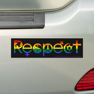 Adesivo Para Carro Coexistir com Respeito Bandeira do Arco-íris Orgul