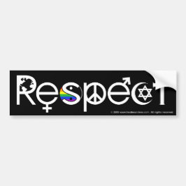 Adesivo Para Carro Coexistir com Respeito Orgulho Gay Arco-íris Yin Y