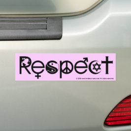 Adesivo Para Carro Coexistir com Respeito - Paz Bondade & Tolerância