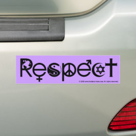 Adesivo Para Carro Coexistir com Respeito - Paz Bondade & Tolerância