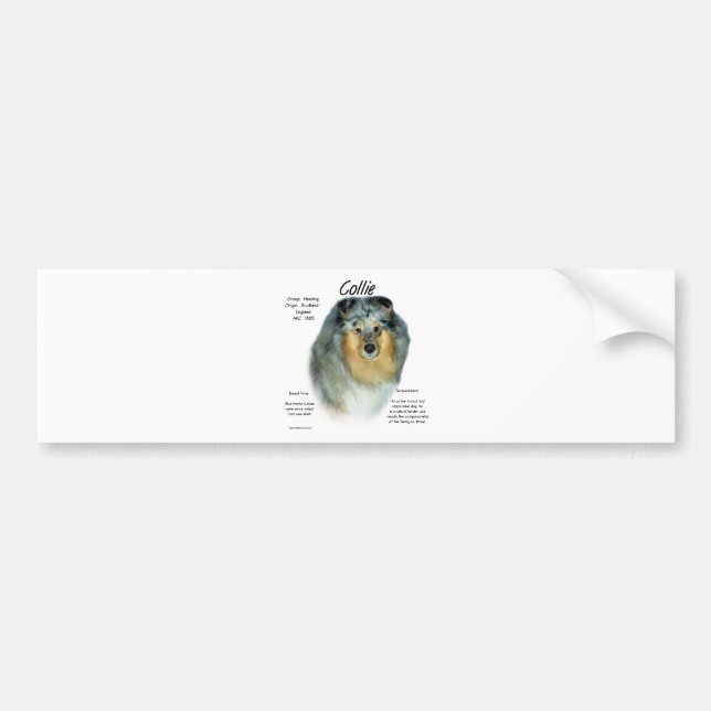 Adesivo Para Carro Collie (mácula bruta) Design de História (Frente)