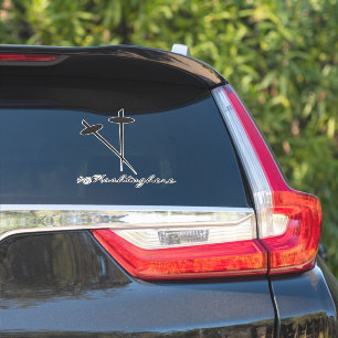 Adesivo para Carro com Espada Ninja Nome Preto