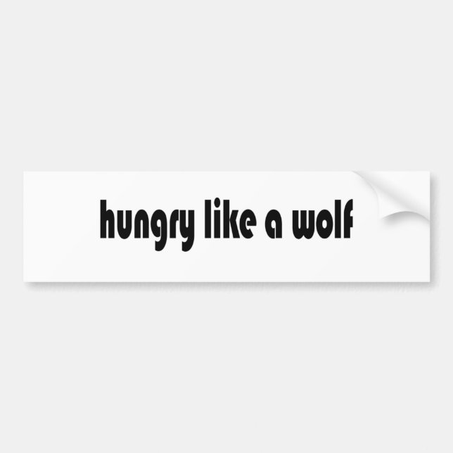 Adesivo Para Carro Com fome como um lobo (Frente)