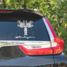 Adesivo para Carro com Nome de Palmeira Desenhada 