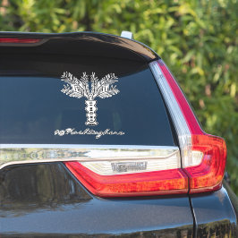 Adesivo para Carro com Nome de Palmeira Desenhada 
