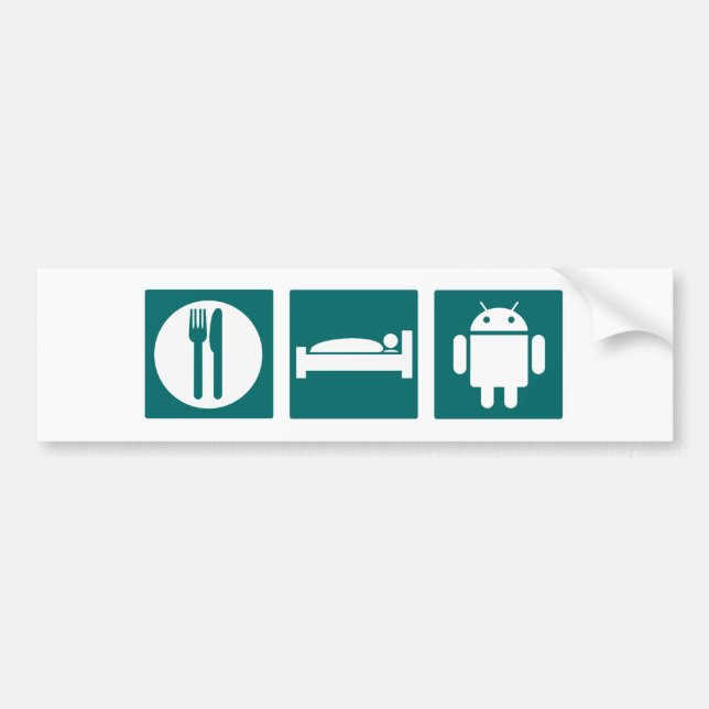 Adesivo Para Carro Coma o Android do sono (Frente)