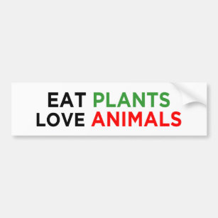 Adesivo Para Carro coma plantas amam animais vegan