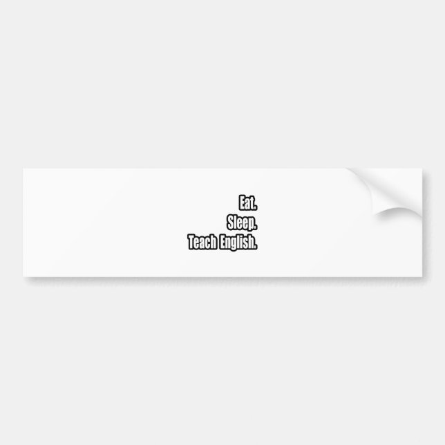 Adesivo Para Carro Coma professor de sono inglês (Frente)
