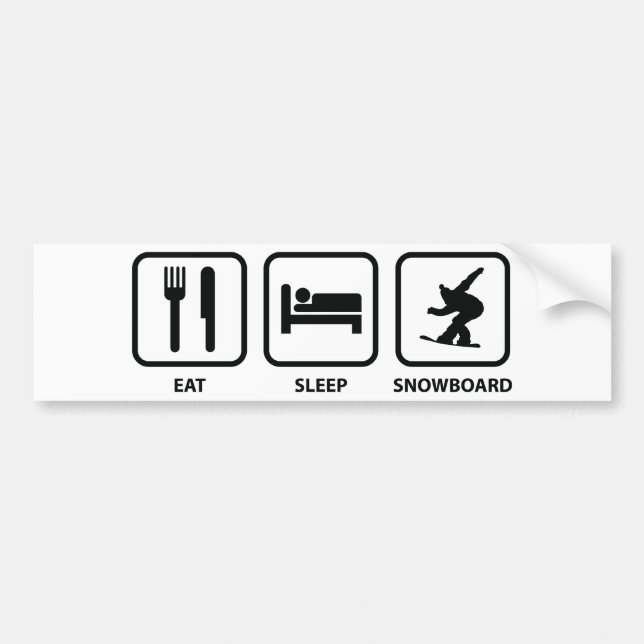 Adesivo Para Carro Coma Snowboard do Sono (Frente)