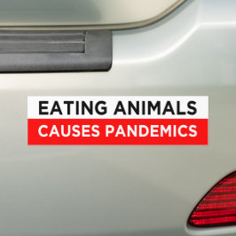 Adesivo Para Carro comer animais causa pandemia vegana