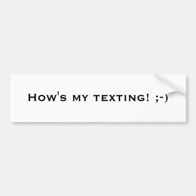 Adesivo Para Carro Como é meu texting! ; -) (Frente)