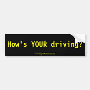 Adesivo Para Carro "Como é minha condução?" autocolante no vidro