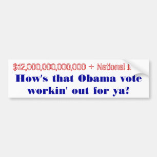 Adesivo Para Carro Como está esse workin do voto de Obama para fora