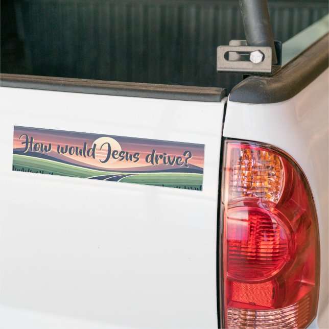 Adesivo Para Carro Como Jesus dirigiria? (No caminhão)