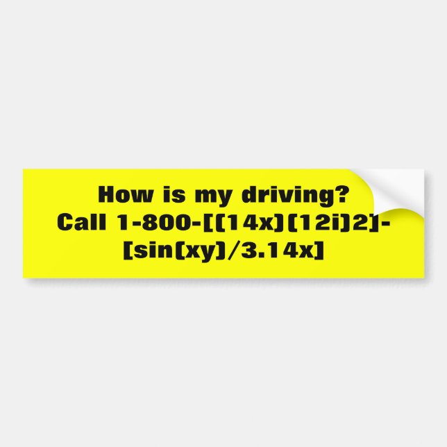 Adesivo Para Carro Como meu está conduzindo? (Frente)