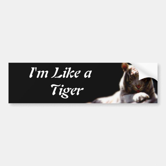 Adesivo Para Carro Como Um Tigre (Frente)