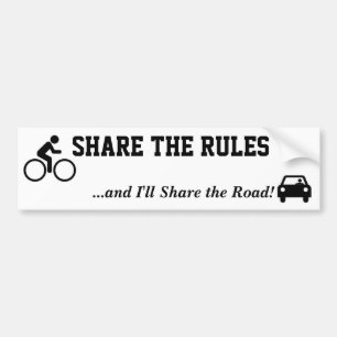 Adesivo Para Carro Compartilhe das regras