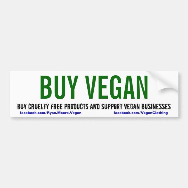 ADESIVO PARA CARRO COMPRE O VEGAN (Frente)