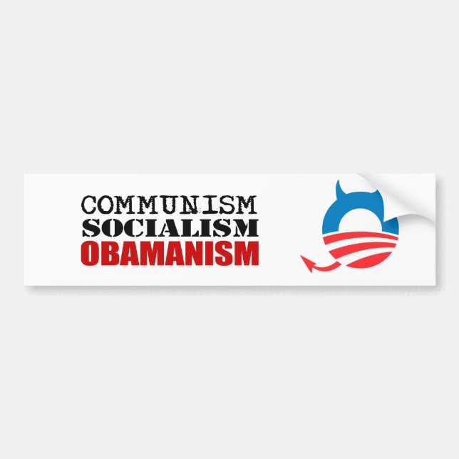 ADESIVO PARA CARRO COMUNISMO, SOCIALISMO, OBAMANISM (Frente)