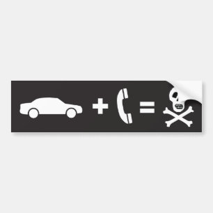 Adesivo Para Carro Condução quando em matares de um telemóvel