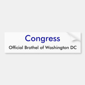 Adesivo Para Carro Congresso, bordel oficial do Washington DC