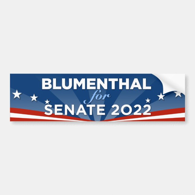 Adesivo Para Carro Connecticut Blumenthal para o Senado 2022 (Frente)