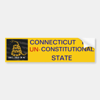 Adesivo Para Carro Connecticut o estado UN-Constitucional
