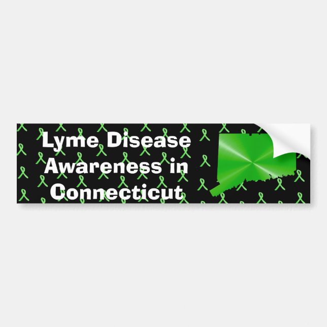 Adesivo Para Carro Consciência da doença de Lyme em Connecticut Pára- (Frente)