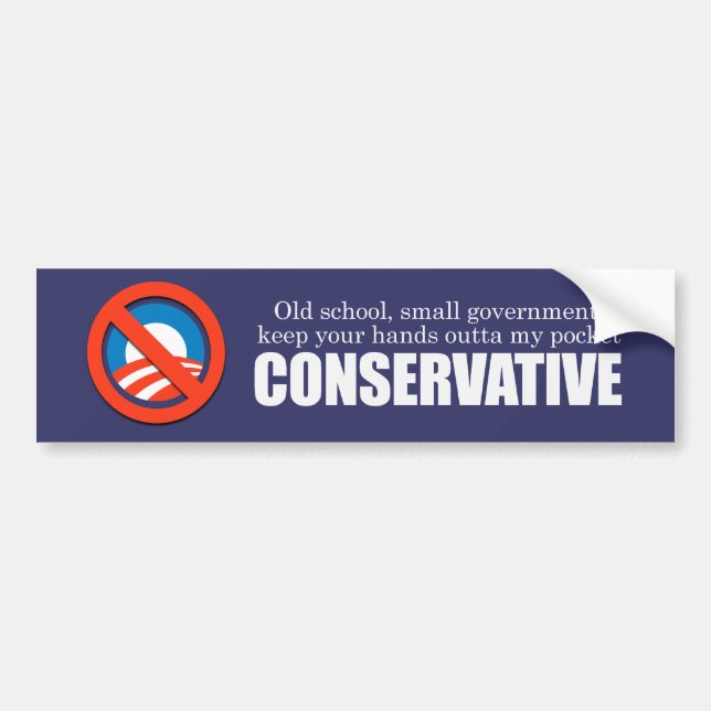 Adesivo Para Carro Conservador Bumpersticker da velha escola (Frente)