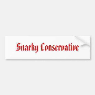 Adesivo Para Carro Conservador de Snarky