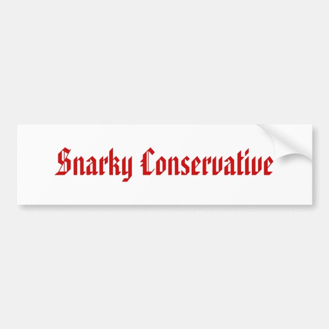 Adesivo Para Carro Conservador de Snarky (Frente)