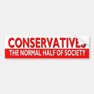 Adesivo Para Carro Conservadores - a metade normal da sociedade