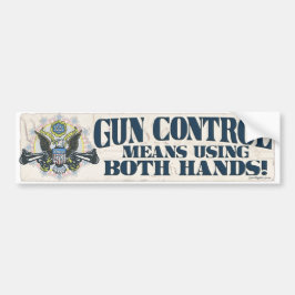 Adesivo Para Carro Controlo de armas: Usando ambas as mãos queToting