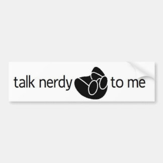 Adesivo Para Carro "conversa nerdy a mim" autocolante no vidro