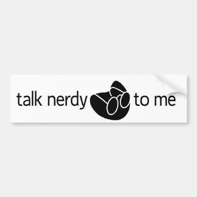 Adesivo Para Carro "conversa nerdy a mim" autocolante no vidro (Frente)
