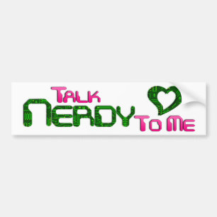 Adesivo Para Carro Conversa Nerdy a mim autocolante no vidro traseiro