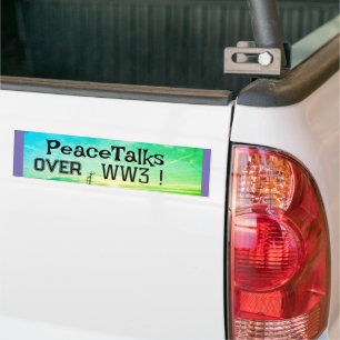 Adesivo Para Carro Conversações de Paz sobre o WW3!