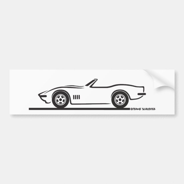 Adesivo Para Carro Conversível Corvette 1968-69 (Frente)