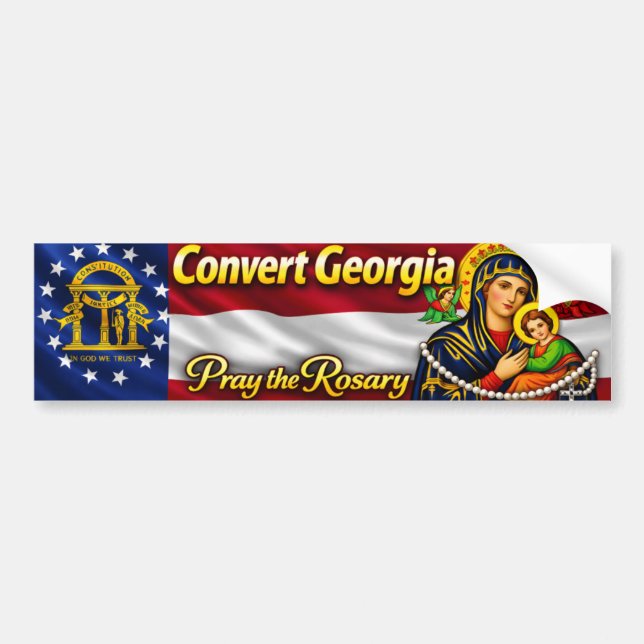 Adesivo Para Carro Convert Georgia Bumper Sticker (Frente)